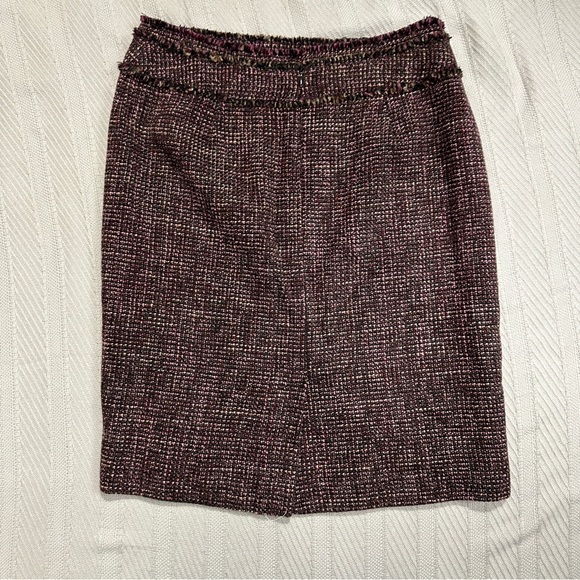 Ann Taylor Petites 6P tweed pencil skirt, textured, wool blend, gorgeous - Picture 4 of 11